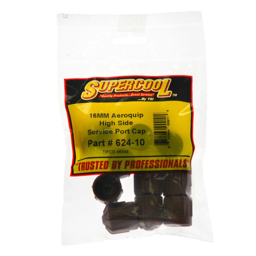 TSI Supercool 16MM Aeroquip HS cap - 10 Pack 624-10 - front view