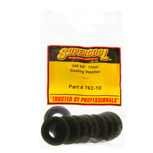 TSI Supercool 5/8 in Thick - Yellow Compressor Sealing Washer - 10 Pack 762-10 - front view