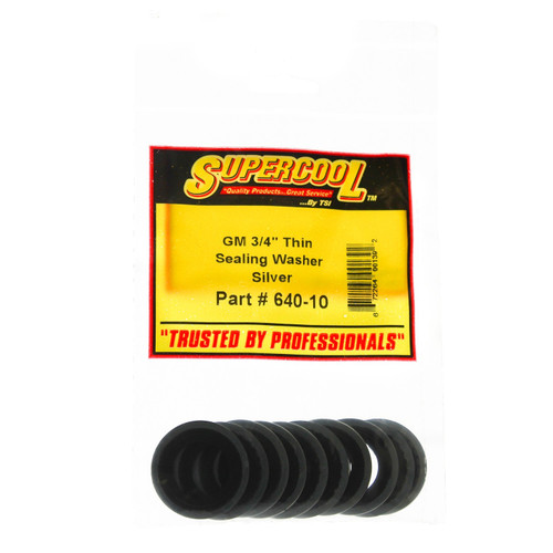 TSI Supercool 3/4 in Thin Silver Compressor Sealing Washer - 10 Pack 640-10 - front view