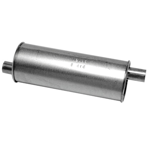 SoundFX Universal Exhaust Muffler 1.5 in Inlet (ID) 1.5 in Outlet (ID) 17864 - front view