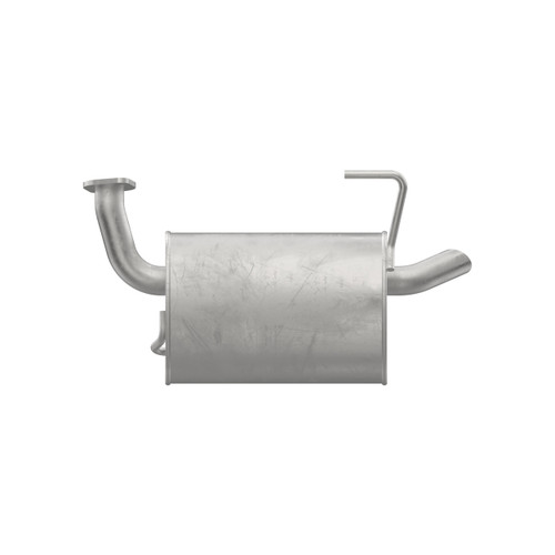 Left Quiet-Flow SS Direct Fit Exhaust Muffler Assembly 1.75 in Outlet (OD) 52493 - angled view