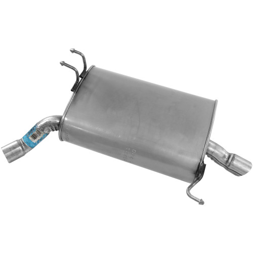 Quiet-Flow SS Direct Fit Exhaust Muffler Assembly 2 in Inlet (OD) 2 in Outlet (OD) 53921 - front view