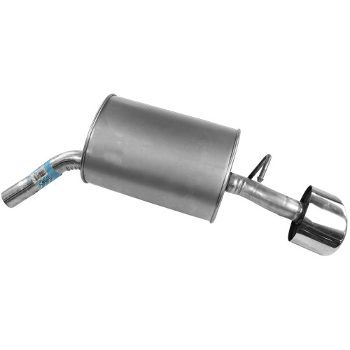Right Quiet-Flow SS Direct Fit Exhaust Muffler Assembly 2 in Inlet (OD) 5.875 in Outlet (OD) 53981 - front view