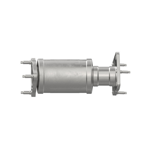 Front CalCat CARB Direct Fit Catalytic Converter Overall Length 13.325 in 84355 - angled view