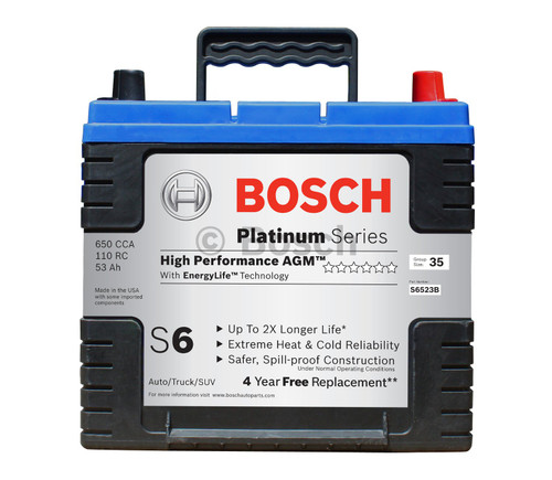 AGM Start/Stop Battery S6523B - front view