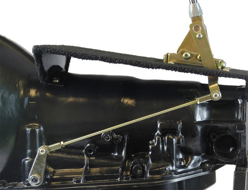 Lokar Floor Mount 8in Lever Shifter for 700R4 Aluminum Natural | FM700EM