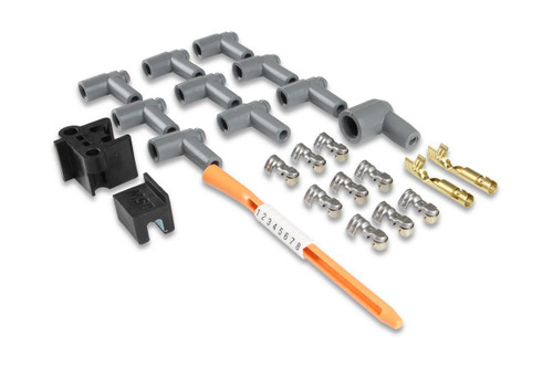 Black Super Conductor Spark Plug Wire Set for 8-Cylinder Multi-Angle HEI