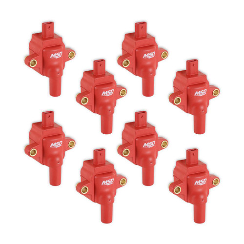 MSD Ignition 82838 | 7.3L Godzilla Ignition Coil Set Red 8-Pack