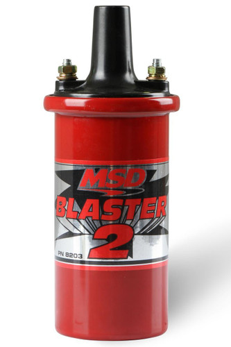 MSD Ignition 8203 | Blaster 2 Series Ignition Coil with Ballast Resistor Red