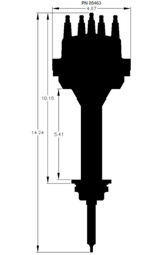 MSD Ignition 85463 | Black Pro-Billet Distributor for Chrysler 426/440