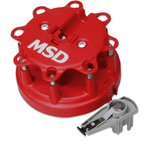 MSD Ignition 8482 | Distributor Cap and Rotor Kit for Ford V8 TFI 1985-1995