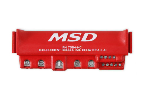 MSD Ignition 7564-HC | High-Current Solid-State Relay Red 35Ax4
