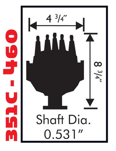 MSD Ignition 8577 | Pro-Billet Distributor for Ford 351C-460