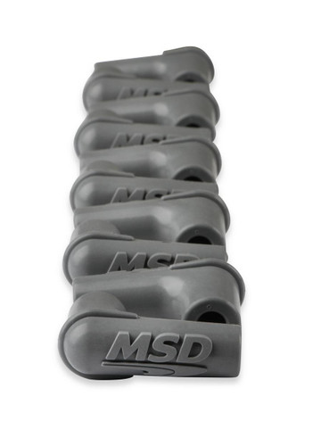 Universal 90-Degree Spark Plug Boot Gray Silicone with Logo 50-Pack