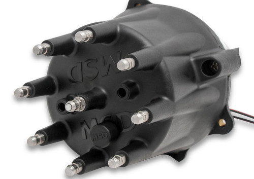 MSD Ignition 85345 | Black Pro-Billet Distributor for Chrysler 318-360