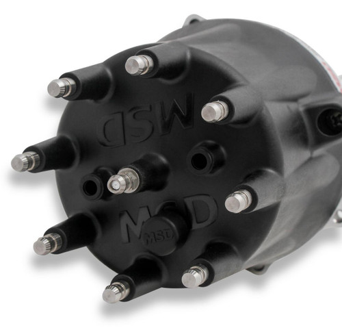 MSD Ignition 85557 | Pro-Billet Distributor with Black Cap for Chevy V8