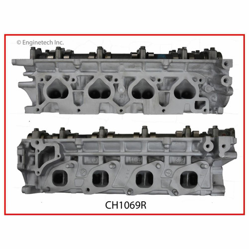 Enginetech CH1068R Remanufactured Complete Cylinder Head for 1991-1994 Nissan 2.4L I4 Casting #53F 240SX - With Valves & Springs