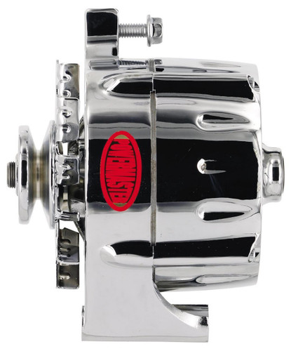 Powermaster 100 Amp 12V Chrome V-Belt Smooth Upgrade Alternator for Ford 8-37101