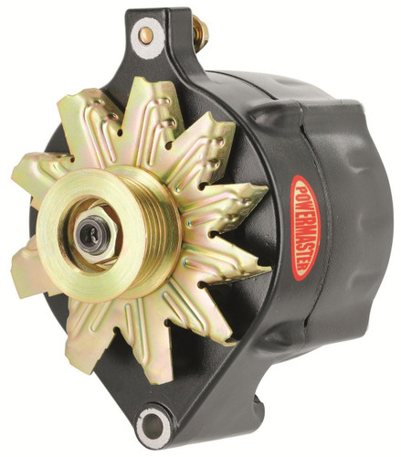 Powermaster 150 Amp 12V Black Serpentine Smooth Race Alternator for Ford 8-57140