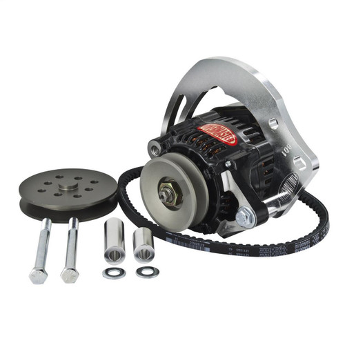 Powermaster 55 Amp Denso 93 mm High Mount Race Alternator Kit for GM V8 | 8-800
