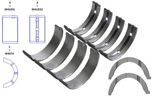 Enginetech RMCR197P | Premium Re-Ring Kit for 98-01 Chrysler 3.2L/197 SOHC V6