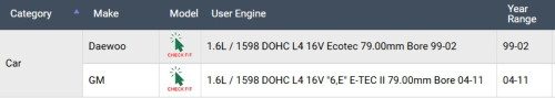 Enginetech BB147J | Rod Bearings for 99-02 Daewoo 1.6L/04-11 GM 1.6L E-TEC II
