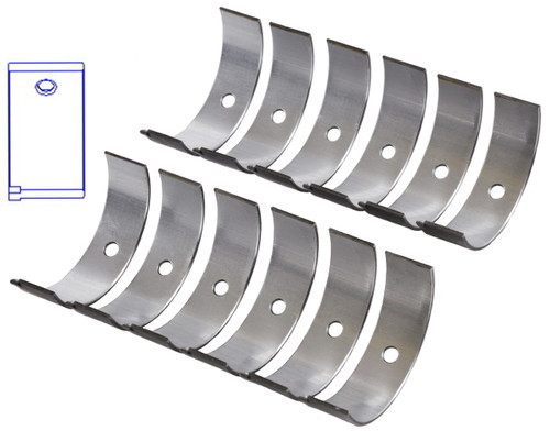 Enginetech BB423J | Rod Bearings for 98-10 Chrysler 2.7L/167 DOHC | Standard OD
