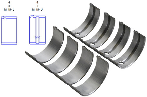 Enginetech BC2403 | Crankshaft Main Bearings for 85-00 GM 1.0L/993 SOHC L3