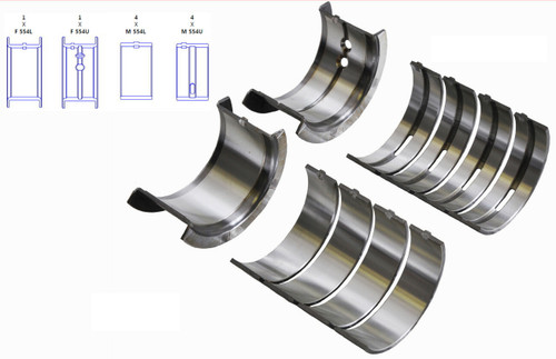 Enginetech BC319J | Main Bearings for various 55-67 GM/Chevrolet 4.3/ 4.6/ 5.4L