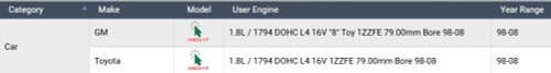 Enginetech BC1008 | Main Bearings for 98-08 Toyota 1.8L/1794 DOHC L4 16V 1ZZFE