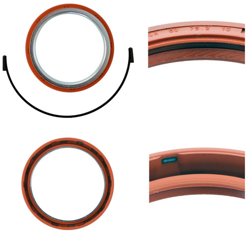 Enginetech SK1626 1-Piece Viton Rear Main Seal Kit for 1995-2011 Ford Land Rover Mazda Mercury - Kit with Metal crank sleeve