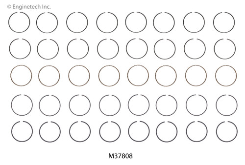 Enginetech Premium Piston Ring Complete Set for Chevrolet 325 030 OS