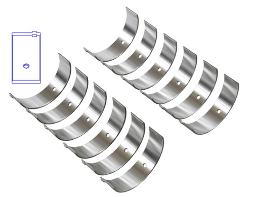 Enginetech BB625JSTD Standard Rod Bearing Set for 1972-2011 Ford Mercury Mazda 2.6L-4.0L 156-245ci V6 - Complete Connecting Rod Bearing Set