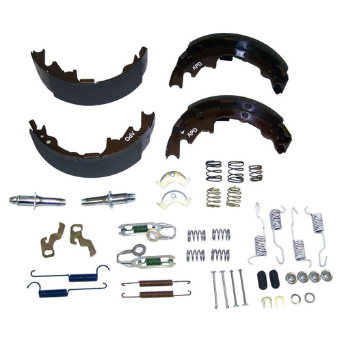 Crown Automotive 5019536MK Rear Brake Shoe Service Kit - Fits 2000-2006 Jeep TJ, XJ w/ 9" x 2-1/2" Brakes