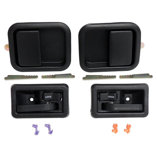 Crown Automotive 55076222MK Black Door Handle Kit for 1982-2006 Jeep CJ-7, CJ-8, YJ, TJ w/ Full Steel Doors - L+R Set