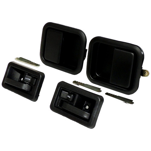 Crown Automotive 55076222MK Exterior Door Handle Set Front Left & Right Inner & Outer - Fits 1997-2006 Jeep TJ Wrangler