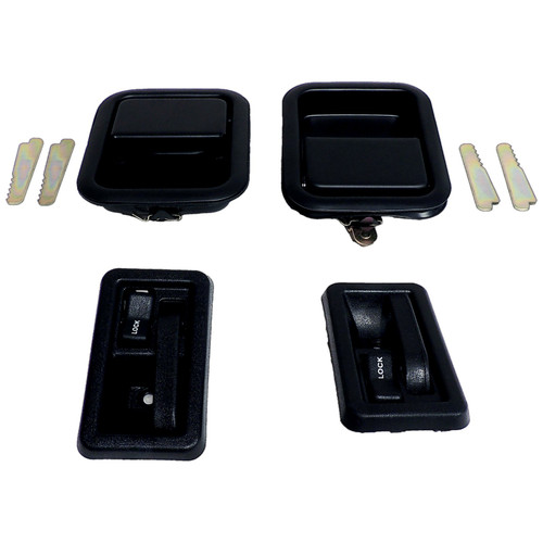 Crown Automotive 55076222MK Exterior Door Handle Set Front Left & Right Inner & Outer - Fits 1997-2006 Jeep TJ Wrangler