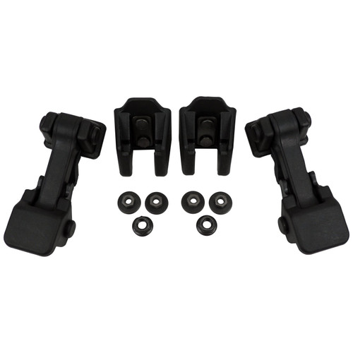 Crown Automotive 55395653K2 Hood Latch Assembly Left & Right Upper & Lower - Fits 2007-2018 Jeep JK Wrangler, Black Plastic
