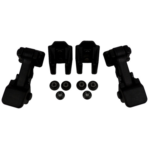 Crown Automotive 55395653K2 Hood Latch Assembly Left & Right Upper & Lower - Fits 2007-2018 Jeep JK Wrangler, Black Plastic
