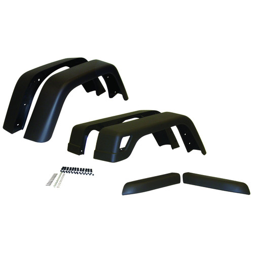 Crown Automotive 55254918K76 Fender Flare Set Front & Rear Left & Right - Fits 1997-2006 Jeep TJ Wrangler