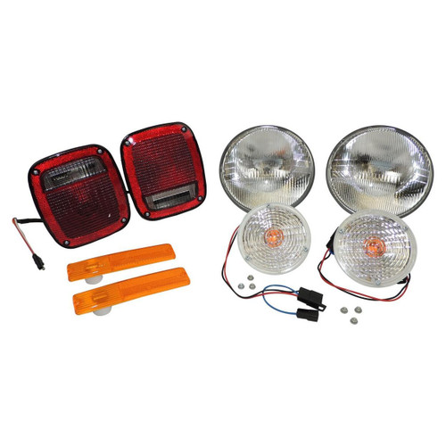 Crown Automotive LK1 for 1972-1976 Jeep CJ-5, CJ-6 & CJ-7 Complete Light Master Kit Headlights Markers Tail Lights, Direct OE Replacement