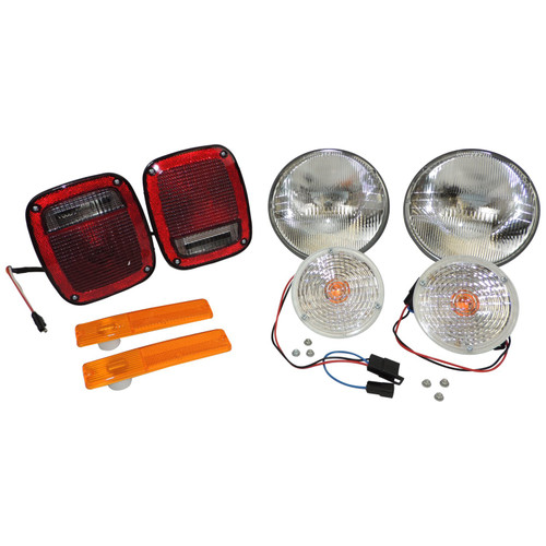 Crown Automotive LK1 Driving Light Kit Front & Rear Left & Right - Fits 1972-1976 Jeep CJ-5, CJ-6, and CJ-7 Models
