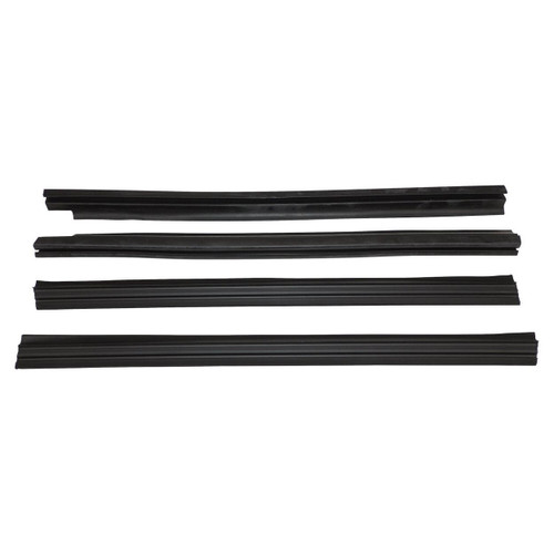 Crown Automotive 55235408K4 for 1984-1996 Jeep XJ Cherokee 4-Door & 1986-1992 MJ Comanche Front Door Glass Weatherstrip Kit, All Models