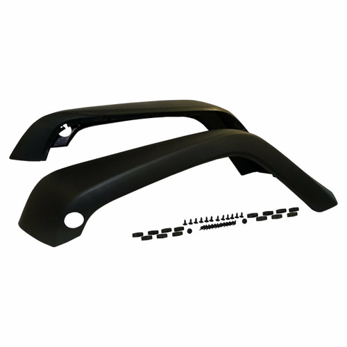 Crown Automotive 5KFKFR Front Textured Black Fender Flare Kit for 2007-2018 Jeep JK Wrangler, L & R, No Marker Lights