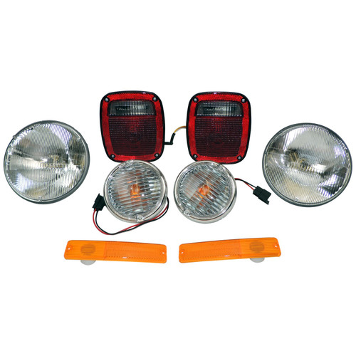Crown Automotive LK2 Driving Light Kit Front & Rear Left & Right - Fits 1976-1980 Jeep CJ-5 and CJ-7 Models