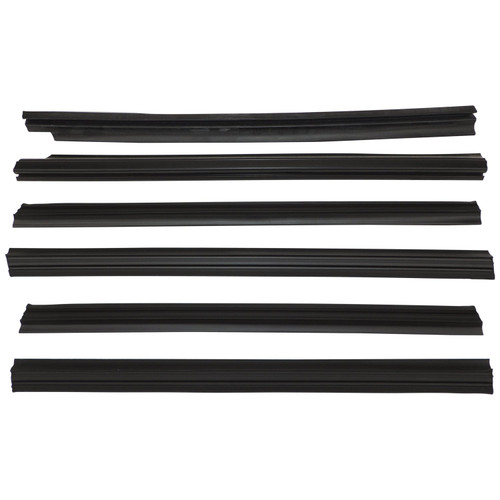 Crown Automotive 55235404MK Door Window Belt Weatherstrip Kit Front & Rear Left & Right Inner & Outer - Fits 1984-1996 Jeep XJ Cherokee