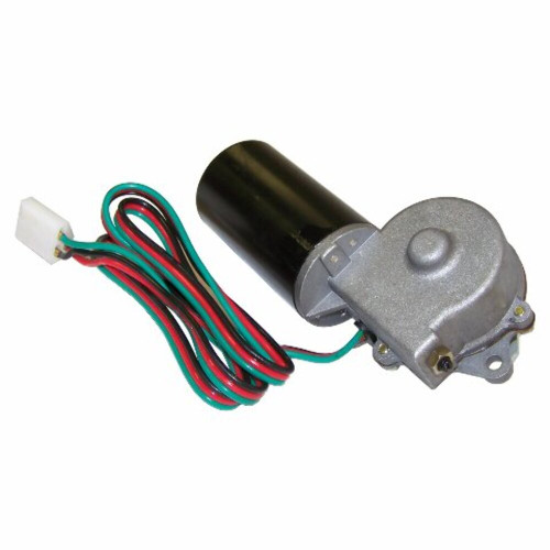 Crown Automotive J0978529 Front Wiper Motor for 1968-1975 Jeep CJ-5 and CJ-6 with Bottom Mounted Wiper Motor, Aluminum, Includes Wiring Pigtail