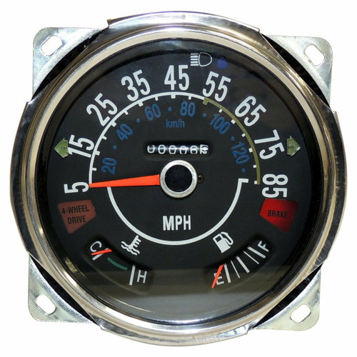 Crown Automotive J5761110 Speedometer Assembly for 1980-1986 Jeep CJ-5, CJ-7 and CJ-8 Scrambler, Modernized Electronics, Reads to 85 MPH
