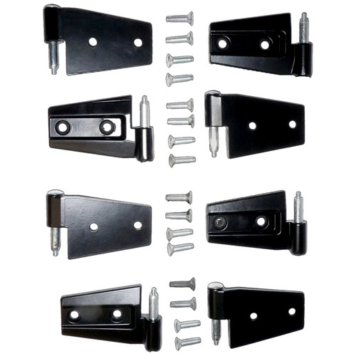 Crown Automotive 55395384K8 Door Hinge Set Front & Rear Left & Right Upper & Lower - Fits 2007-2018 Jeep JK Wrangler