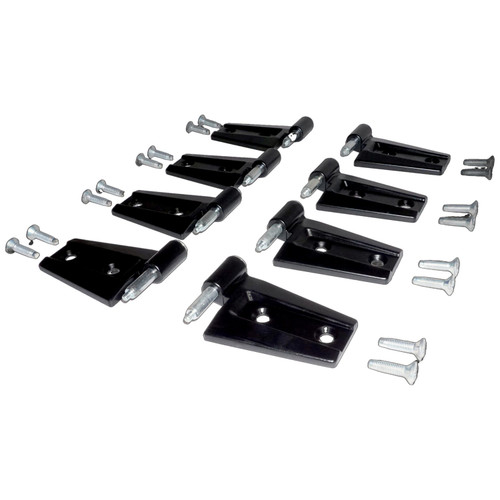 Crown Automotive 55395384K8 Door Hinge Set Front & Rear Left & Right Upper & Lower - Fits 2007-2018 Jeep JK Wrangler